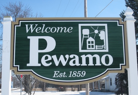 Pewamo Welcome Sign